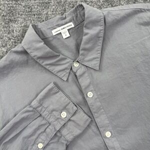 James Perse Button Down Shirt 2 Gray Long Sleeve MLC3408 Excellent Mens
